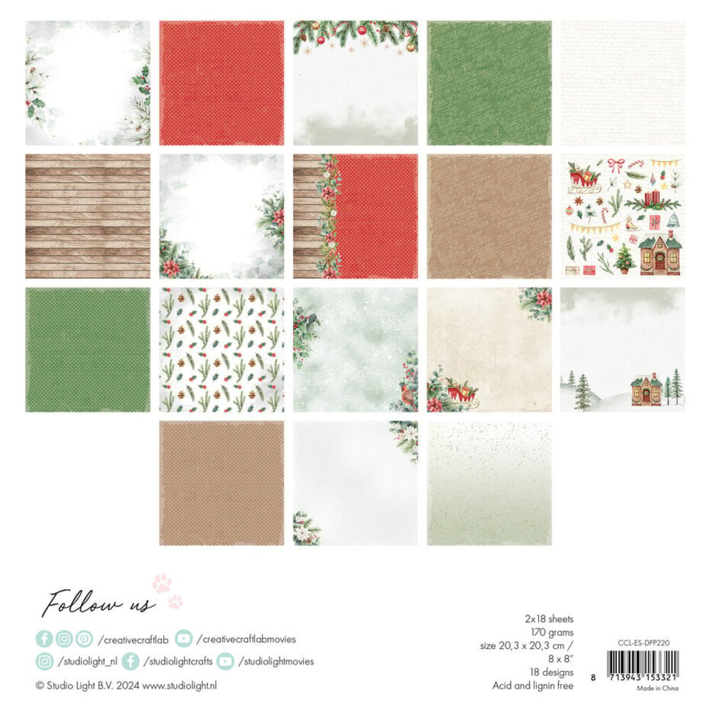 Creative Craftlab Essentials A Christmas Story 8x8 Inch Paper Pad (CCL-ES-DPP220) Creative Craftlab Essentials A Christmas Story 8x8 Inch Paper Pad (CCL-ES-DPP220)