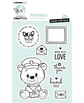 Creative Craftlab Friendz Clear Stamp Made With Love (CCL-FR-STAMP709) Creative Craftlab Friendz Clear Stamp Made With Love (CCL-FR-STAMP709)