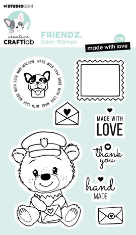 Creative Craftlab Friendz Clear Stamp Made With Love (CCL-FR-STAMP709) Creative Craftlab Friendz Clear Stamp Made With Love (CCL-FR-STAMP709)