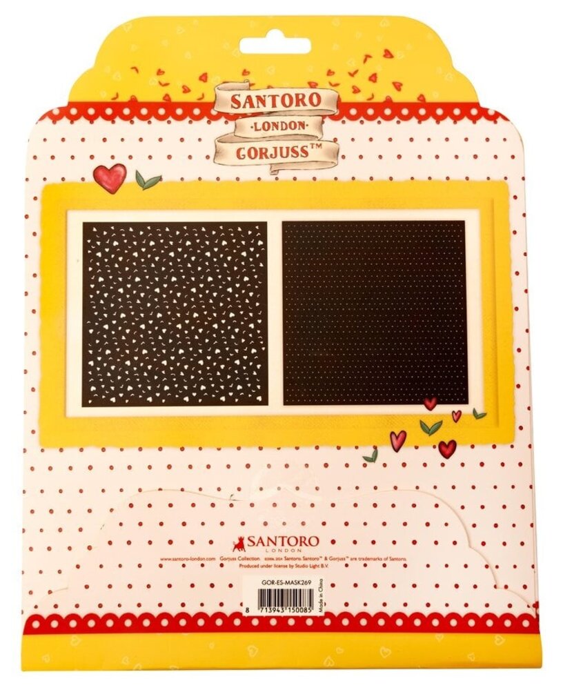 Gorjuss Dots & Hearts Mask Stencil Set (GOR-ES-MASK269)