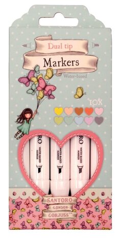 Gorjuss Dual Tip Markers Pastels (GOR-ES-MARK17) Gorjuss Dual Tip Markers Pastels (GOR-ES-MARK17)