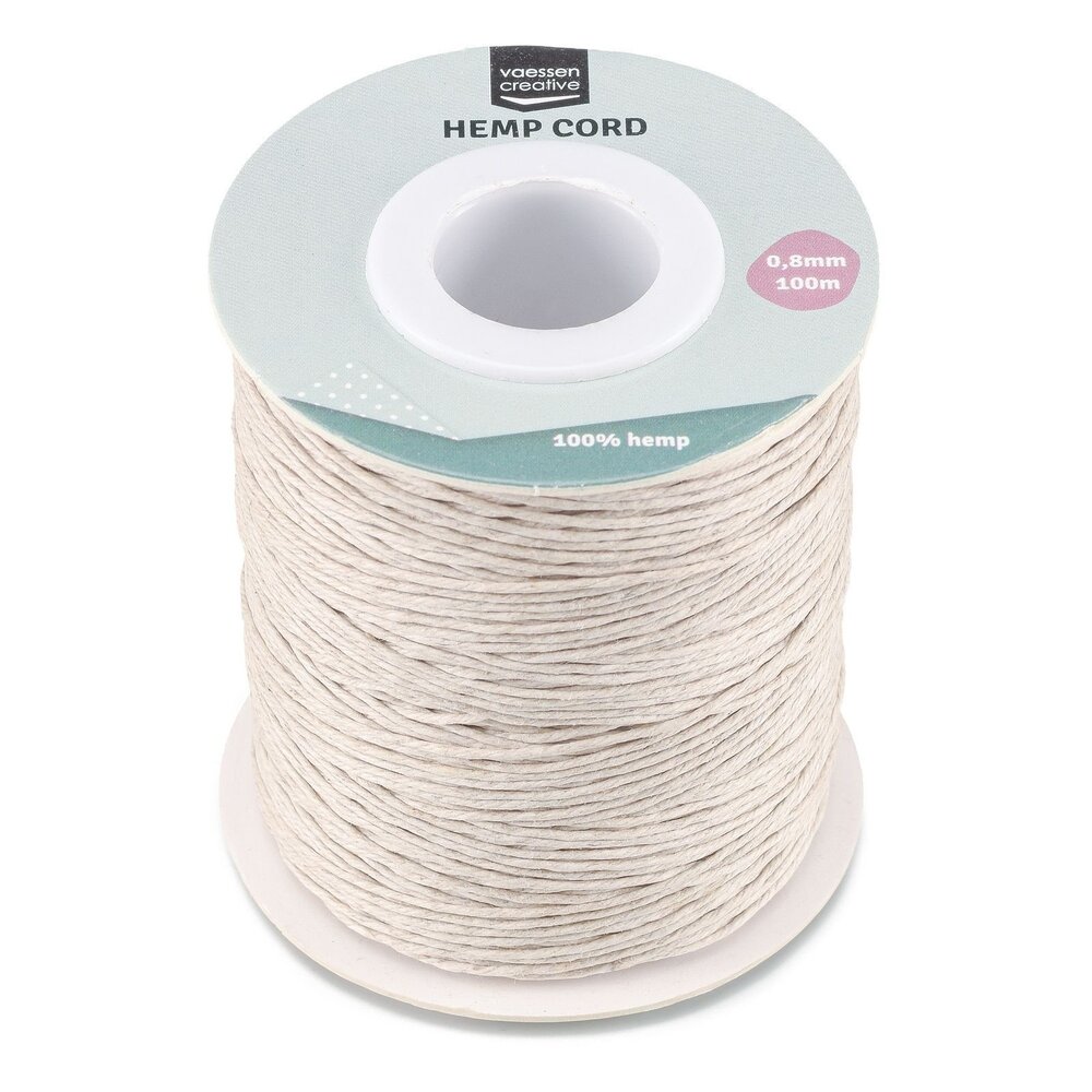 Vaessen Creative Hemp Cord Natural 0.8mmx100m (3908-021) Vaessen Creative Hemp Cord Natural 0.8mmx100m (3908-021)