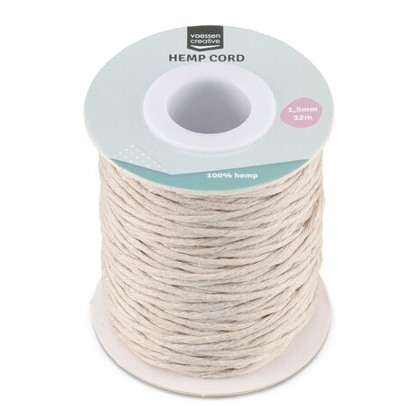 Vaessen Creative Hemp Cord Natural 1.5mmx32m (3908-024) Vaessen Creative Hemp Cord Natural 1.5mmx32m (3908-024)