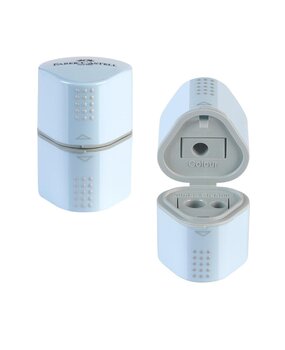 Faber Castell Puntenslijper Grip Trio Sky Blue (FC-183874) Faber Castell Puntenslijper Grip Trio Sky Blue (FC-183874)