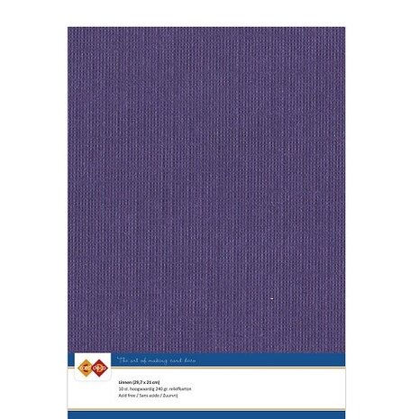 Card Deco Linen Cardstock Dark Purple 10 Vel A4 (LKK-A435) Card Deco Linen Cardstock Dark Purple 10 Vel A4 (LKK-A435)