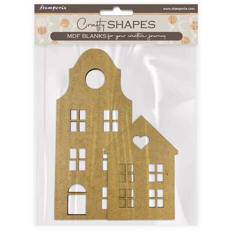 Stamperia MDF Crafty Shapes Blanks Houses (KLSM10)