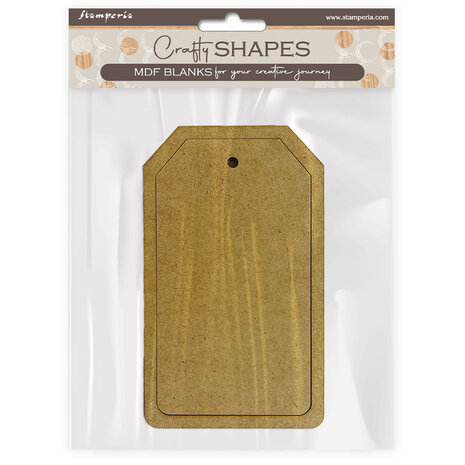 Stamperia MDF Crafty Shapes Blanks Rectangular Tag (KLSM21)