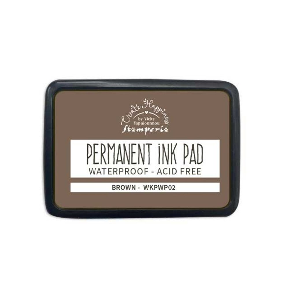 Stamperia Create Happiness Permanent Dye Ink Pad Brown (WKPWP02) Stamperia Create Happiness Permanent Dye Ink Pad Brown (WKPWP02)