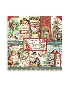 Stamperia Classic Christmas 12x12 Inch Paper Pack (SBBL74)