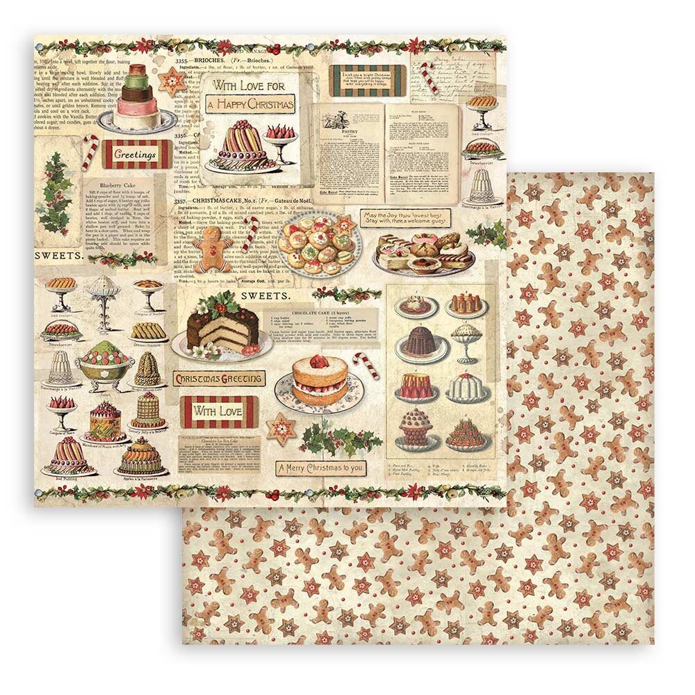 Stamperia Classic Christmas 12x12 Inch Paper Pack (SBBL74) Stamperia Classic Christmas 12x12 Inch Paper Pack (SBBL74)