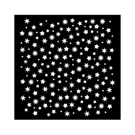Stamperia Classic Christmas Thick Stencil 18x18cm Stars Pattern (KSTDQ112) Stamperia Classic Christmas Thick Stencil 18x18cm Stars Pattern (KSTDQ112)