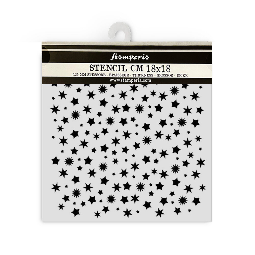 Stamperia Classic Christmas Thick Stencil 18x18cm Stars Pattern (KSTDQ112) Stamperia Classic Christmas Thick Stencil 18x18cm Stars Pattern (KSTDQ112)