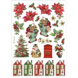 Stamperia Classic Christmas A4 Rice Paper Socks and Hourses (DFSA4918)*