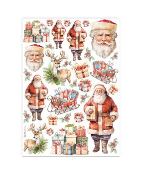 Stamperia Classic Christmas A4 Rice Paper Santa Claus (DFSA4919)