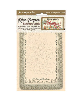 Stamperia Christmas A6 Rice Paper Backgrounds (DFSAK6028)* Stamperia Christmas A6 Rice Paper Backgrounds (DFSAK6028)*
