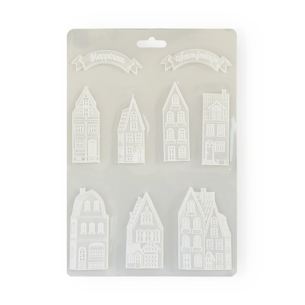 Stamperia Christmas Soft Mould A4 Christmas Houses (K3PTA4565)