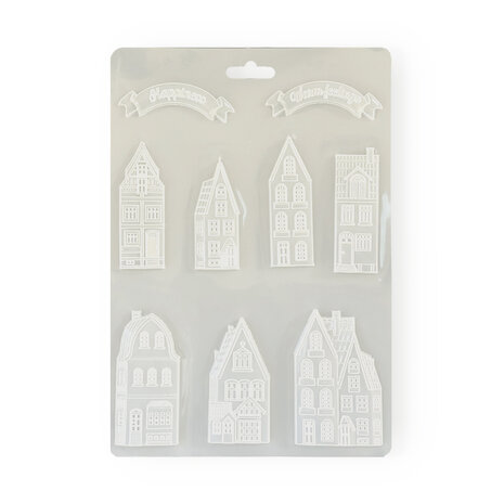 Stamperia Christmas Soft Mould A4 Christmas Houses (K3PTA4565)
