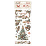 Stamperia Gear up for Christmas Rub-On 4x8,5 Inch Gears (DFLRB101)