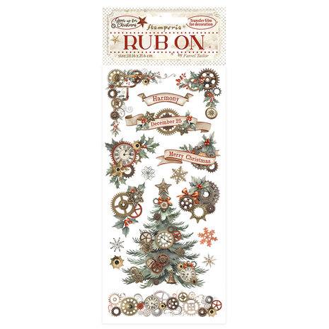 Stamperia Gear up for Christmas Rub-On 4x8,5 Inch Gears (DFLRB101) Stamperia Gear up for Christmas Rub-On 4x8,5 Inch Gears (DFLRB101)