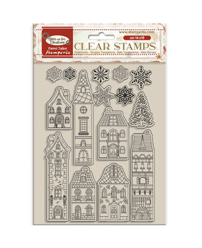 Stamperia Gear up for Christmas Clear Stamps Cozy Houses (WTK196)