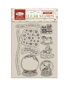 Stamperia Gear up for Christmas Clear Stamps Snowglobes (WTK197)
