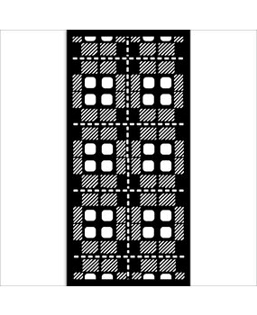 Stamperia Gear up for Christmas Thick Stencil 12x25cm Fabric Pattern (KSTDL97)