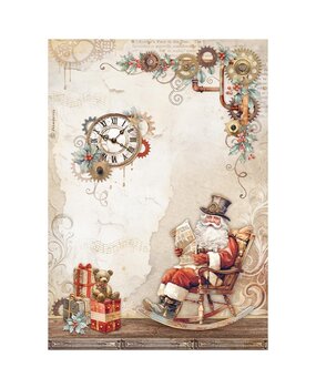 Stamperia Gear up for Christmas A4 Rice Paper Santa Claus (DFSA4938)* Stamperia Gear up for Christmas A4 Rice Paper Santa Claus (DFSA4938)*