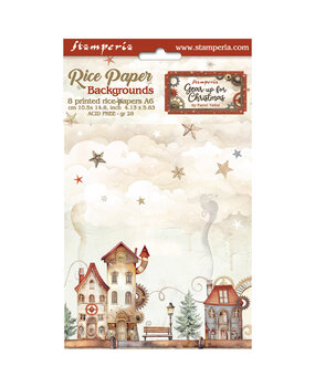 Stamperia Gear up for Christmas A6 Rice Paper Backgrounds (DFSAK6026) Stamperia Gear up for Christmas A6 Rice Paper Backgrounds (DFSAK6026)