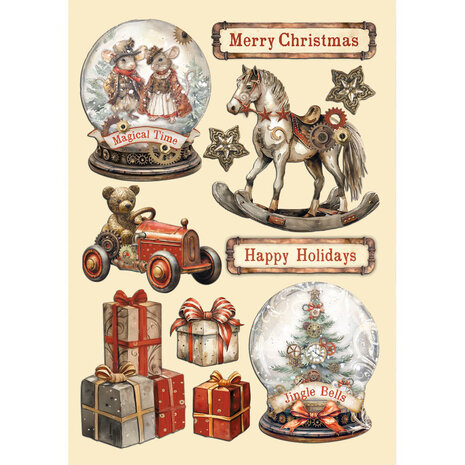 Stamperia Gear up for Christmas Wooden Shapes A5 Snowglobes (KLSP164) Stamperia Gear up for Christmas Wooden Shapes A5 Snowglobes (KLSP164)