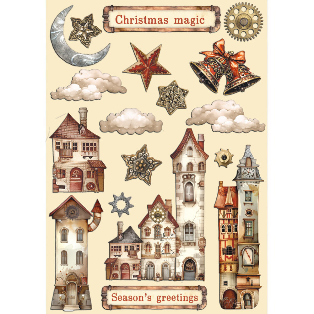 Stamperia Gear up for Christmas Wooden Shapes A5 Cozy Houses (KLSP165) Stamperia Gear up for Christmas Wooden Shapes A5 Cozy Houses (KLSP165)