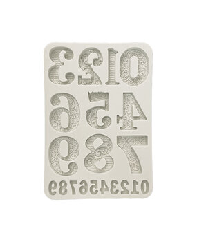 Stamperia Gear up for Christmas Silicon Mould A5 Numbers (KACMA528)