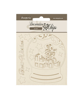 Stamperia Gear up for Christmas Decorative Chips Snowglobes (SCB225) Stamperia Gear up for Christmas Decorative Chips Snowglobes (SCB225)