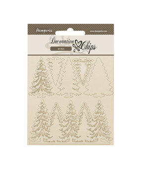 Stamperia Gear up for Christmas Decorative Chips Trees (SCB231) Stamperia Gear up for Christmas Decorative Chips Trees (SCB231)