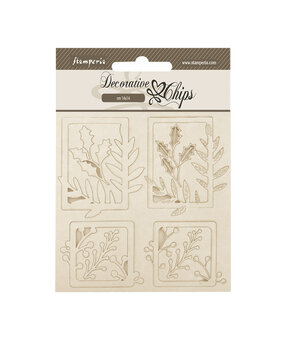 Stamperia Gear up for Christmas Decorative Chips 4 Squares (SCB233)* Stamperia Gear up for Christmas Decorative Chips 4 Squares (SCB233)*