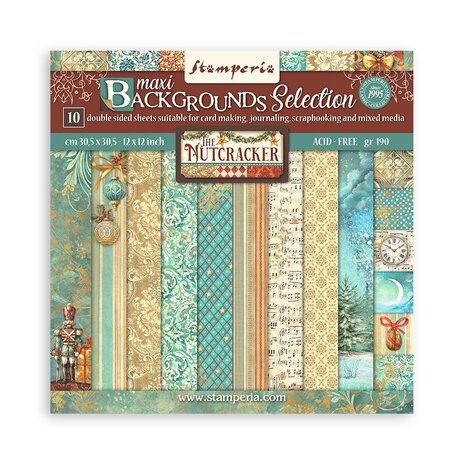 Stamperia The Nutcracker Maxi Background 12x12 Inch Paper Pack (SBBL159) Stamperia The Nutcracker Maxi Background 12x12 Inch Paper Pack (SBBL159)