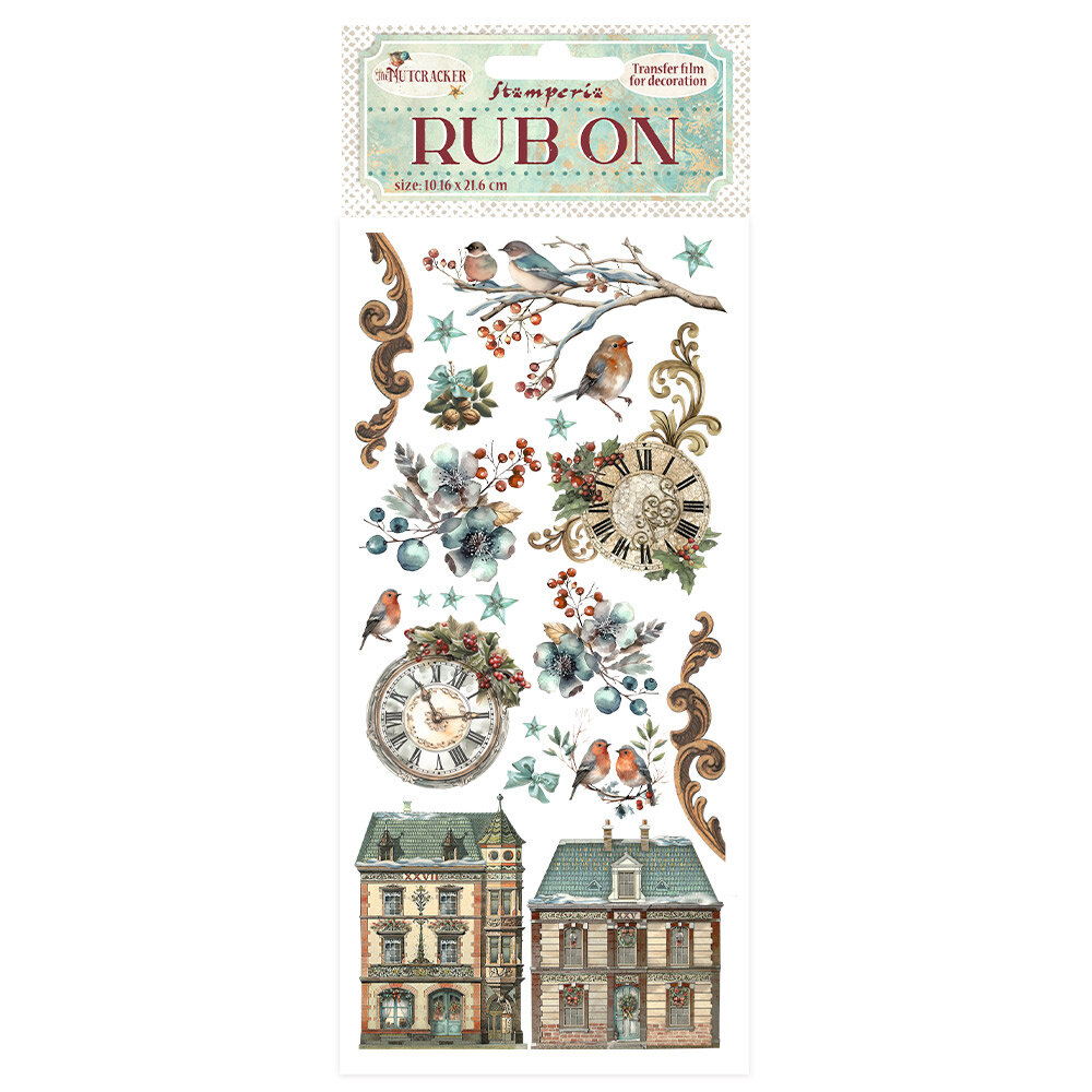 Stamperia The Nutcracker Rub-On 4x8,5 Inch Clocks (DFLRB108) Stamperia The Nutcracker Rub-On 4x8,5 Inch Clocks (DFLRB108)