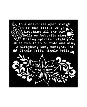 Stamperia The Nutcracker Thick Stencil 18x18cm Poinsettia (KSTDQ107)