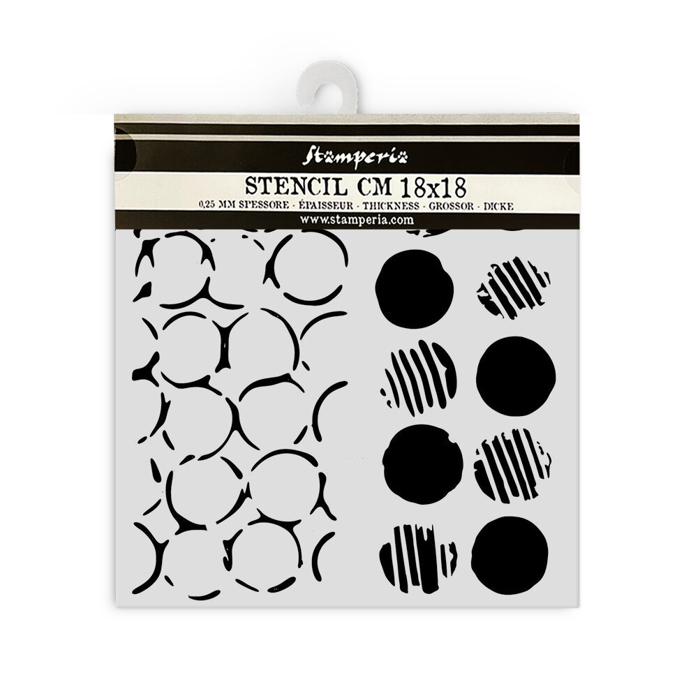 Stamperia The Nutcracker Thick Stencil 18x18cm Double Texture Dots (KSTDQ109)