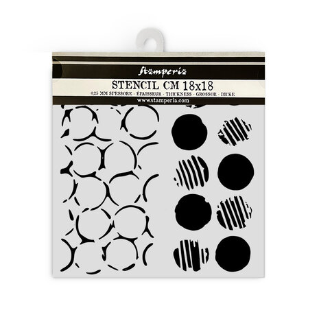 Stamperia The Nutcracker Thick Stencil 18x18cm Double Texture Dots (KSTDQ109)