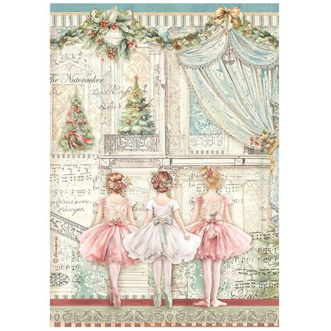 Stamperia The Nutcracker A4 Rice Paper Ballet (DFSA4943) Stamperia The Nutcracker A4 Rice Paper Ballet (DFSA4943)