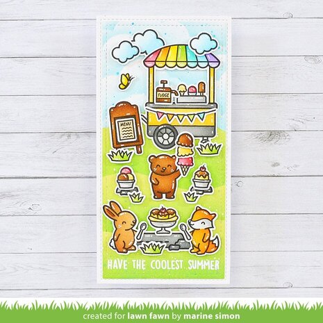 Lawn Fawn Lawn Clippings Treat Cart Coloring Stencils (LF3542) Lawn Fawn Lawn Clippings Treat Cart Coloring Stencils (LF3542)