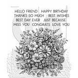 Stampers Anonymous Cling Stamps Floristry With Acrylic Grid Block (CMS485)