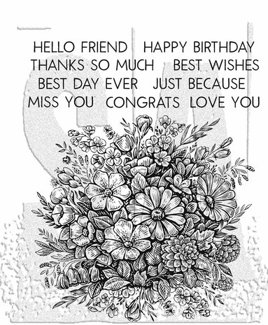 Stampers Anonymous Cling Stamps Floristry With Acrylic Grid Block (CMS485) Stampers Anonymous Cling Stamps Floristry With Acrylic Grid Block (CMS485)