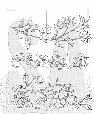 Stampers Anonymous Cling Stamps Embroidery (CMS486)