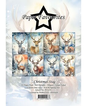 Paper Favourites Christmas Stag A5 Paper Pack (PFA141)