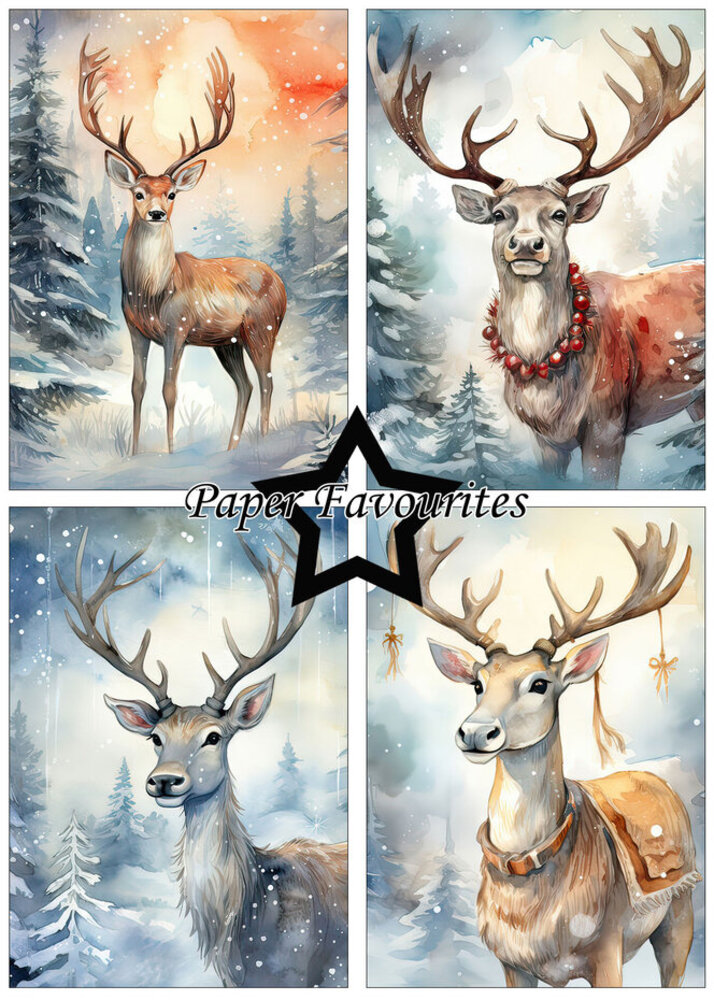 Paper Favourites Christmas Stag A5 Paper Pack (PFA141)
