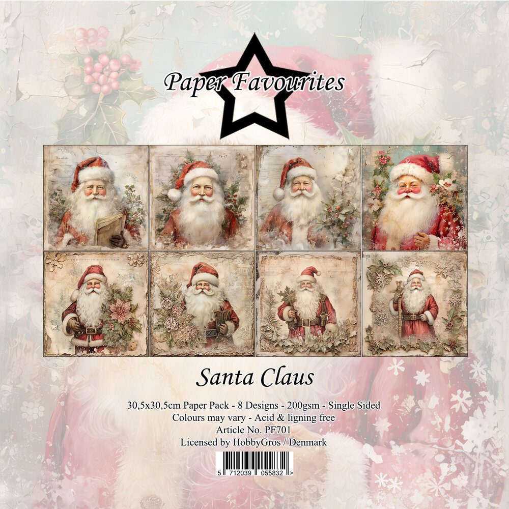 Paper Favourites Santa Claus 12x12 Inch Paper Pack (PF701)