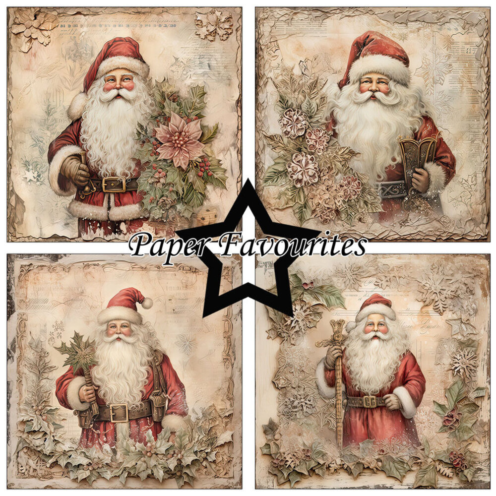 Paper Favourites Santa Claus 12x12 Inch Paper Pack (PF701)
