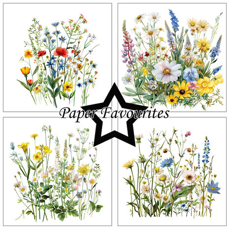 Paper Favourites Wild Flowers 12x12 Inch Paper Pack (PF703) Paper Favourites Wild Flowers 12x12 Inch Paper Pack (PF703)