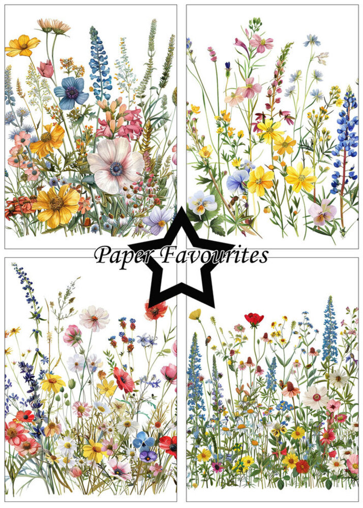 Paper Favourites Wild Flowers A5 Paper Pack (PFA144)